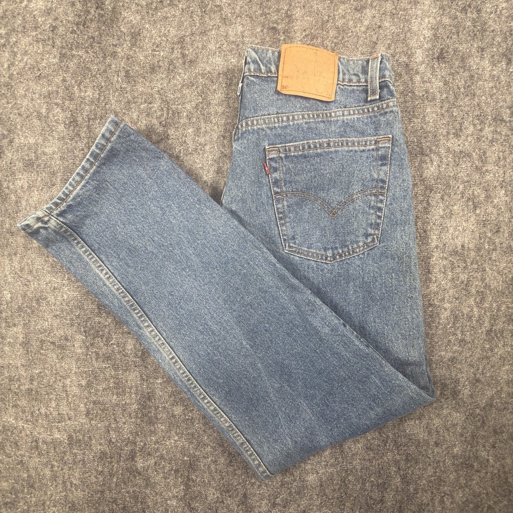 VTG NWT Levis 505 Jeans Mens 36x31 Medium Wash Blue Regular Straight Zip Fly USA